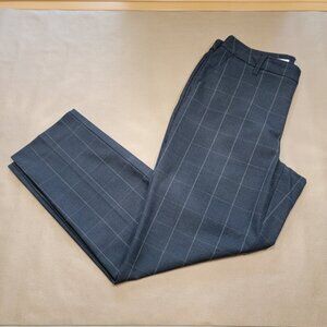 Charter Club Size 8 Dark Gray w/Light Gray Windowpane Pattern Classic Fit Pants